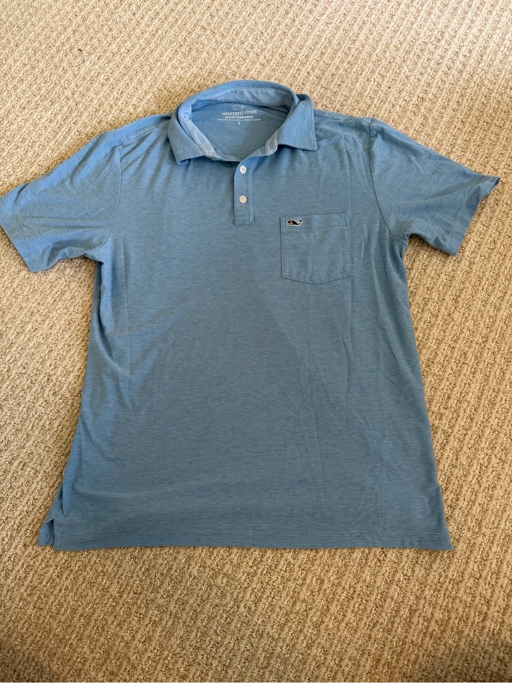 Vineyard Vines Men's Sky Blue edgartown Pocket Polo